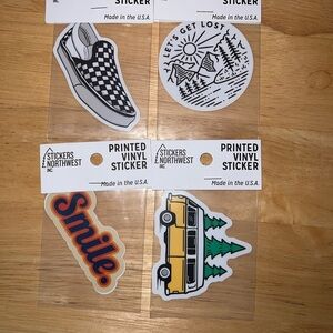 Set of 4 Vinyl Stickers